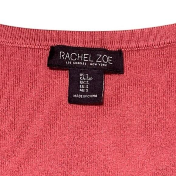 Rachel Zoe Midi Brown Sweater Dress Slit on the Leg Body Con Size Small Stretch - Picture 8 of 11